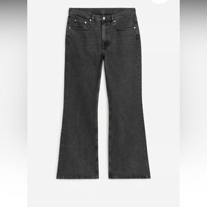 H&M High Rise Black Flare Cropped Denim New With Tags 12